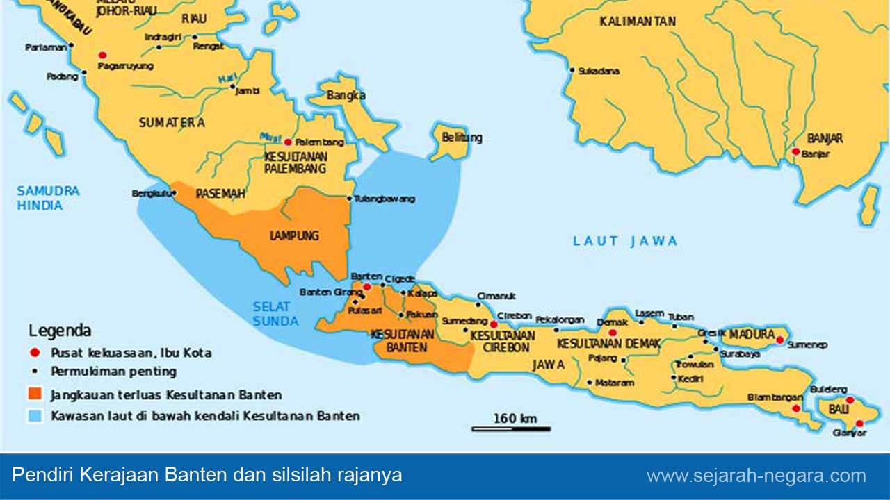 Peta kekuasaan Kerajaan Banten