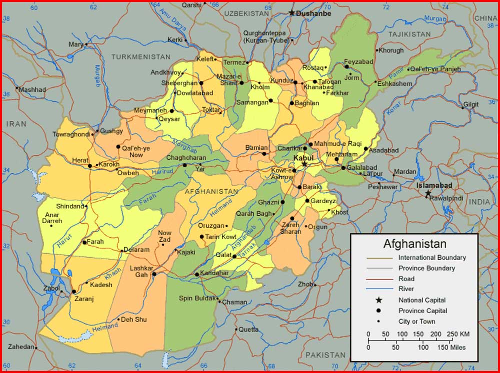 Peta wilayah Afghanistan