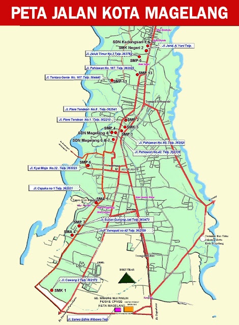 Peta Jalan Kota Magelang