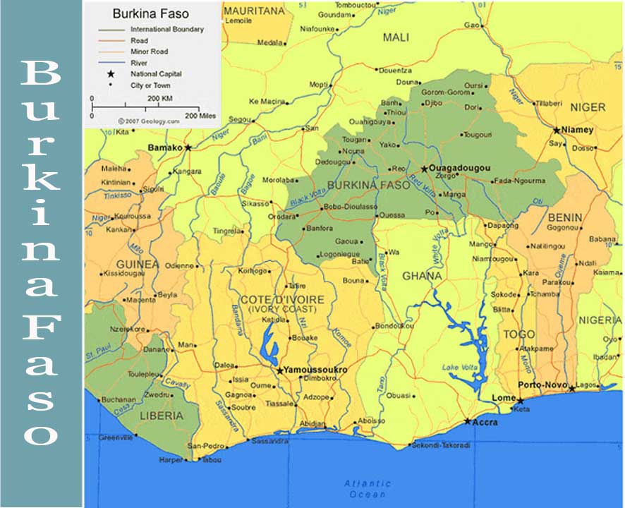 Peta Burkina Faso