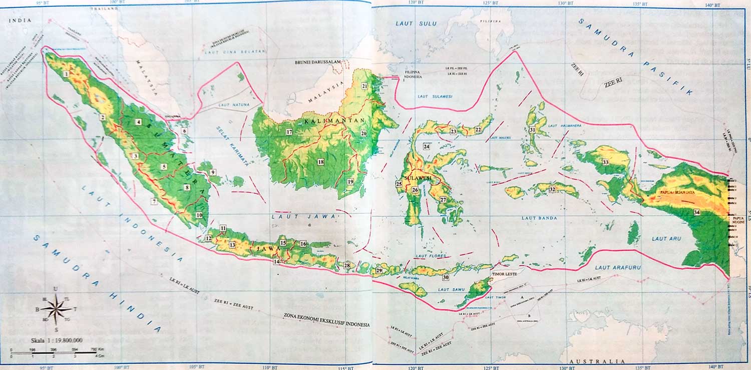 Batas Wilayah Indonesia Lengkap Peta