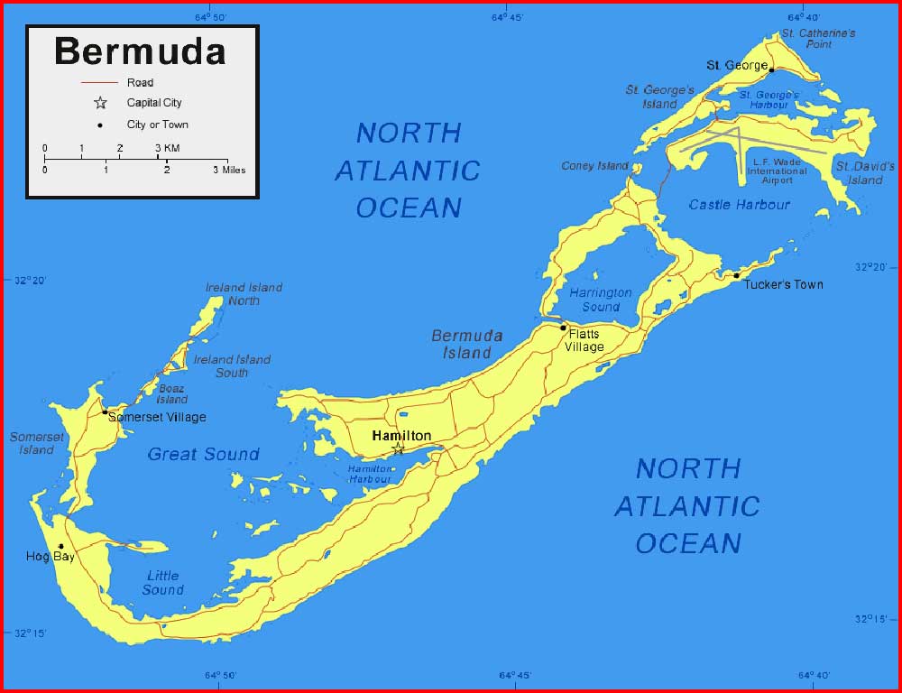 Peta wilayah Bermuda