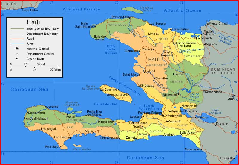 Peta wilayah Haiti
