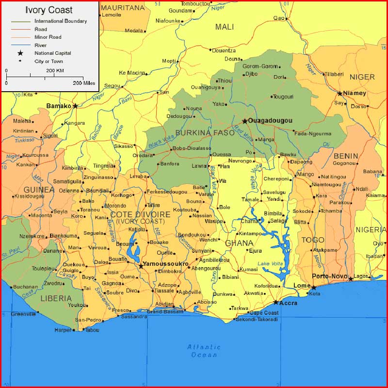 Peta Pantai Gading