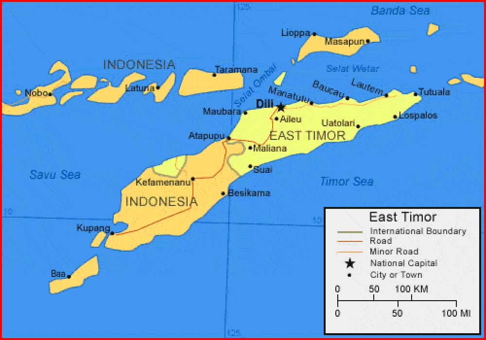 Peta wilayah Timor Leste