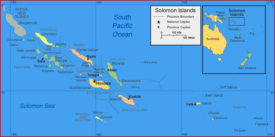 Peta Kepulauan Solomon