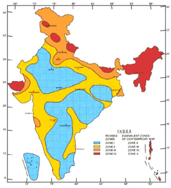 Revisi peta zona bahaya gempa bumi India