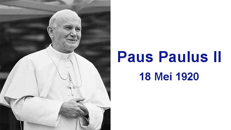 Paus Yohanes Paulus II lahir di Wadowice, Polandia