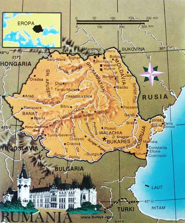 Peta Rumania