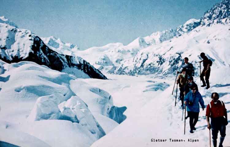 Gletser Tasman, Alpen