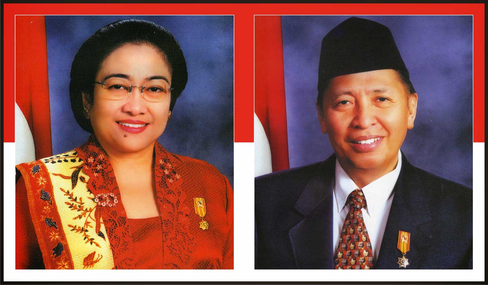 Megawati Soekarnoputri dan Wakil Presiden Hamzah Haz