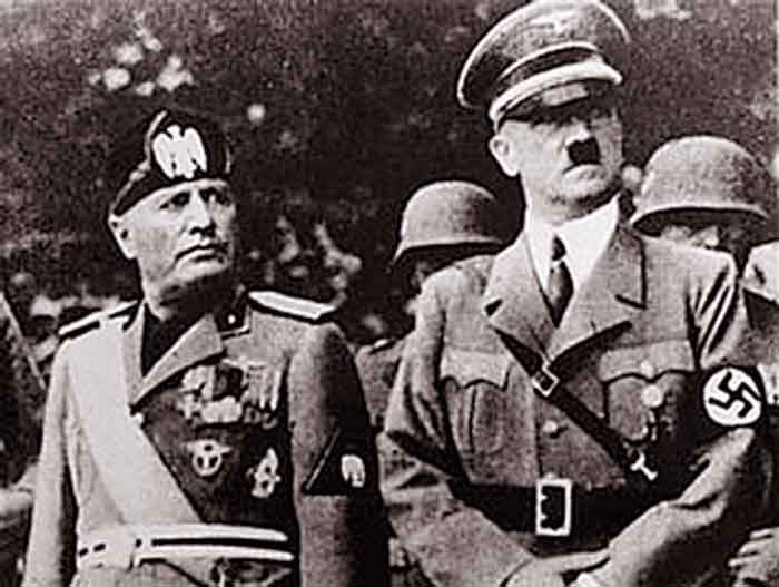 Mussolini dan Hitler penganut fasisme