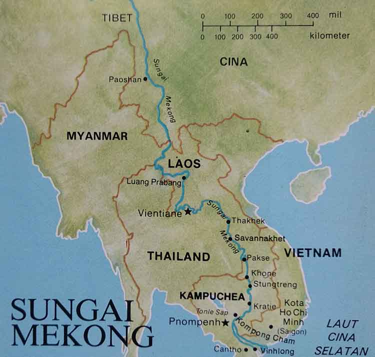 Peta Aliran Sungai Mekong