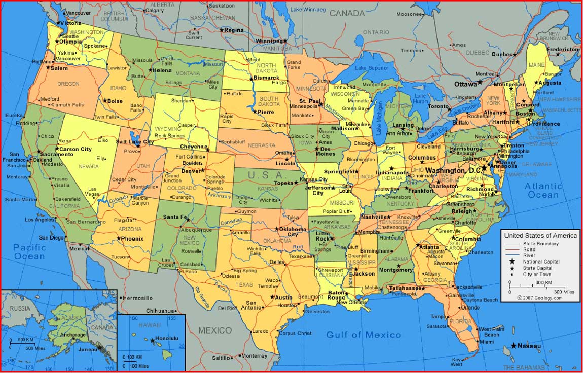 Peta wilayah Amerika Serikat