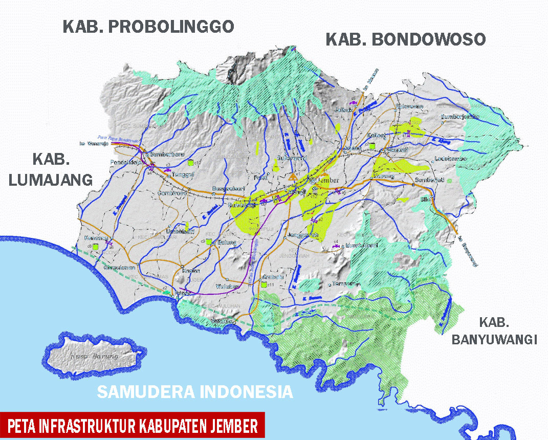 Peta infrastruktur Kabupaten Jember
