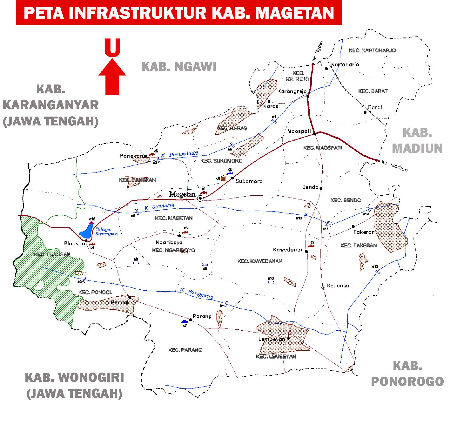 Peta infrastruktur Magetan