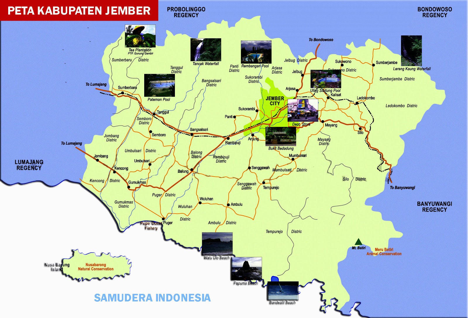 Peta Wilayah Kabupaten Jember