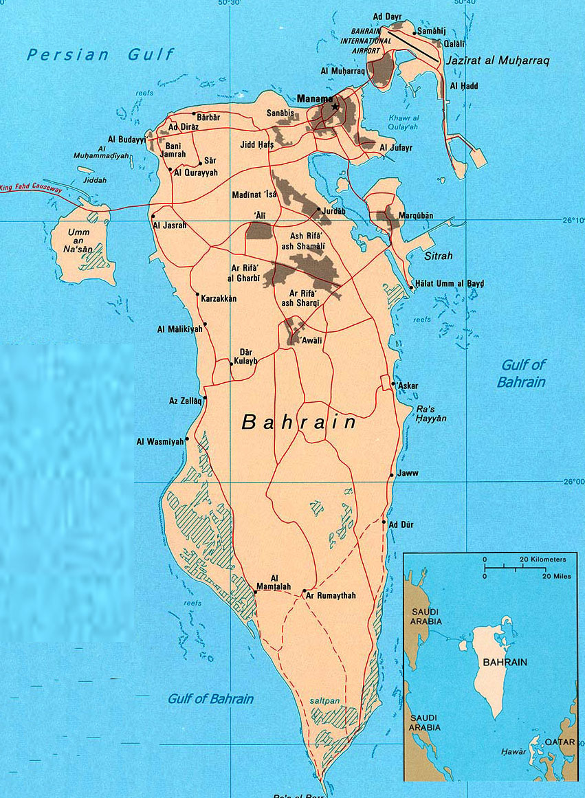 Peta Negara Bahrein