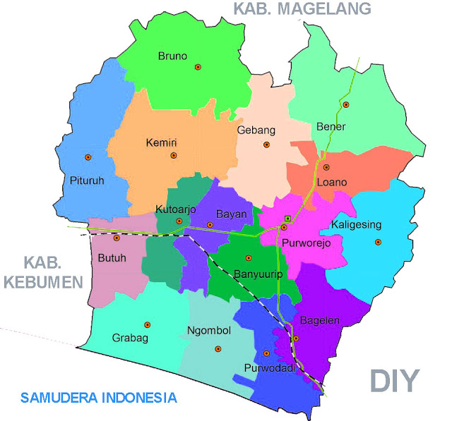 Peta Administrasi Kabupaten Purworejo
