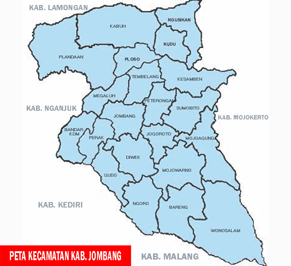 Peta kecamatan Jombang