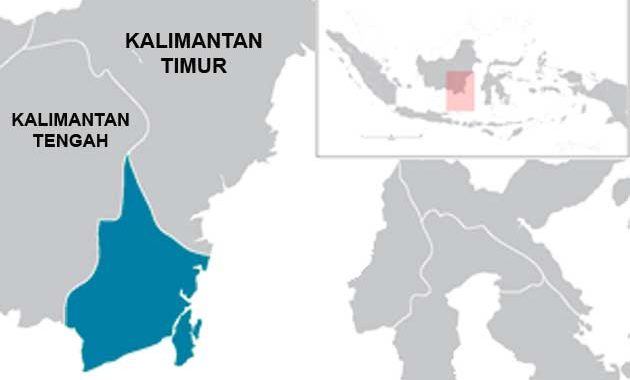 Peta lokasi Kalimantan Selatan