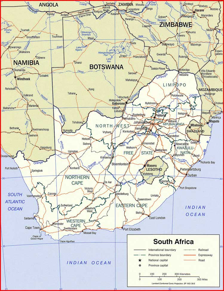 Peta politik Afrika Selatan
