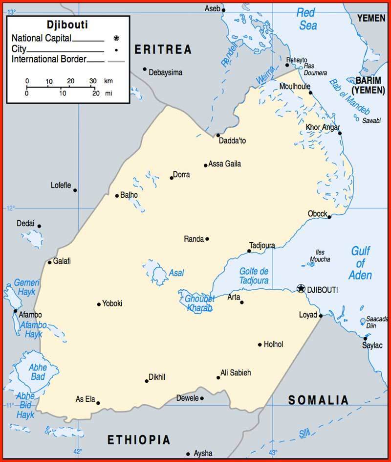 Peta politik Djibouti