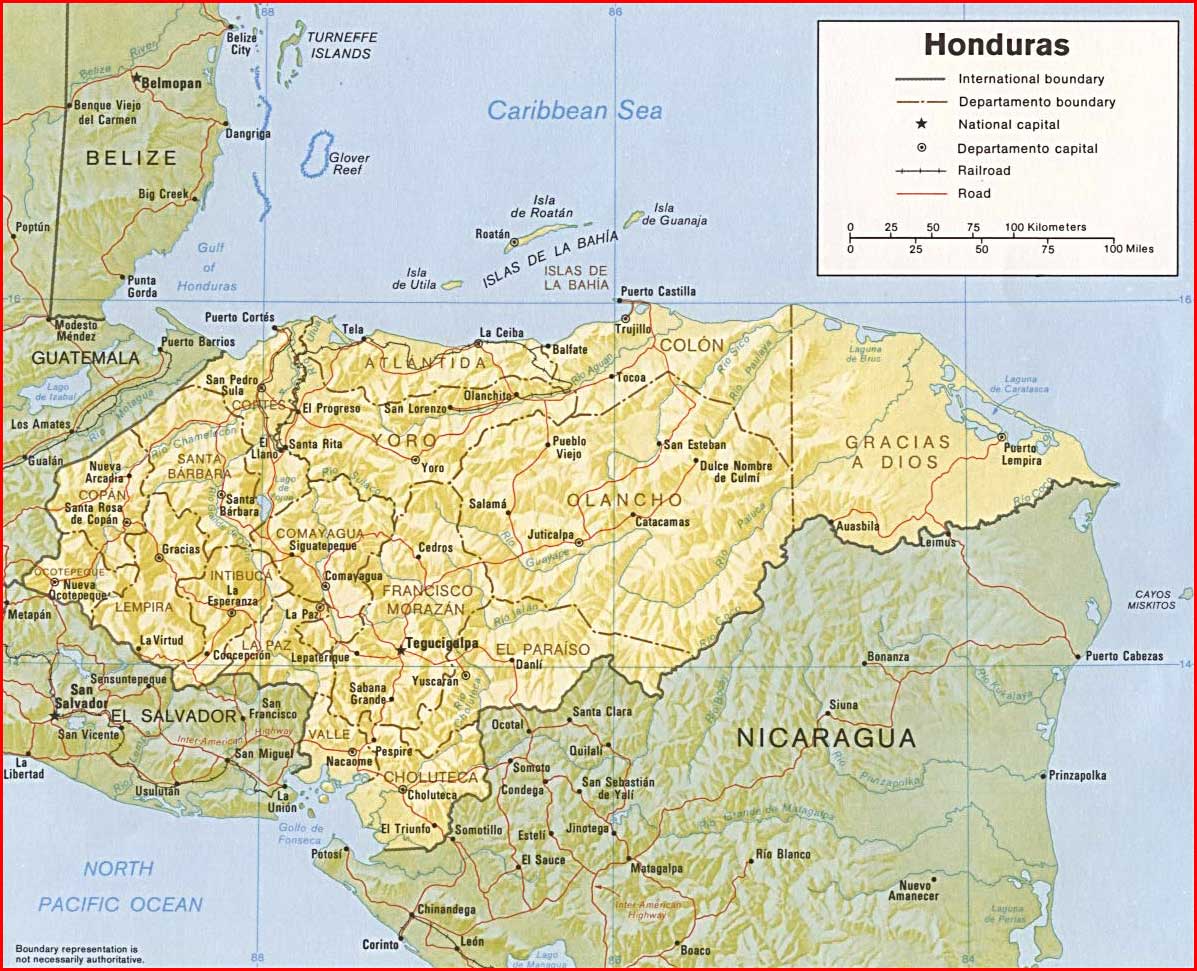 Peta politik Honduras
