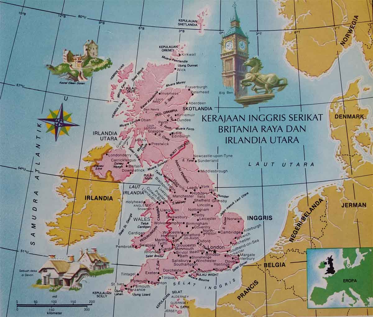 Peta wilayah Kerajaan Inggris Serikat