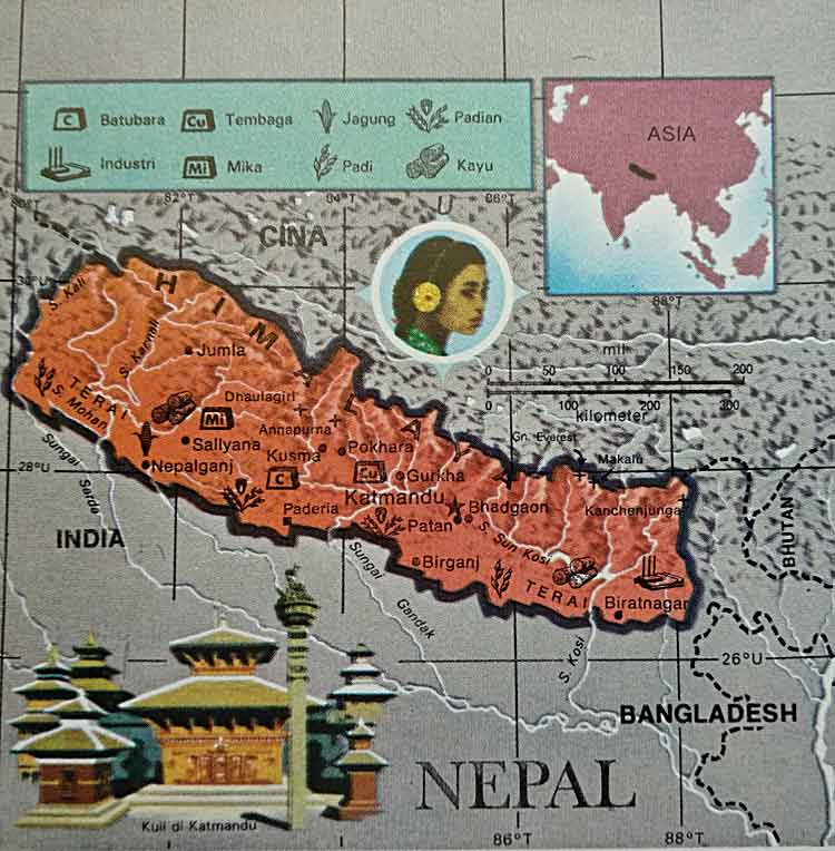 Peta wilayah Nepal