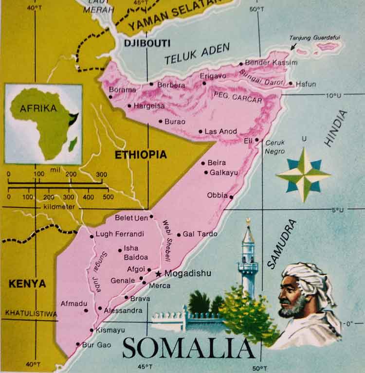 Peta wilayah Somalia