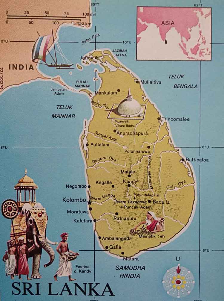 Peta wilayah Sri Lanka