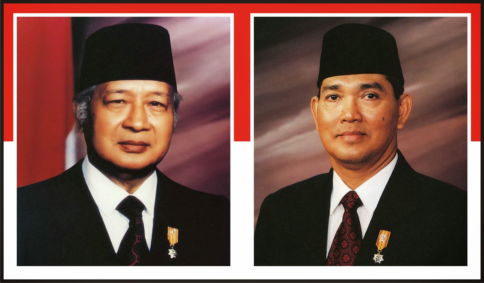 Presiden Soeharto dan Try Sutrisno