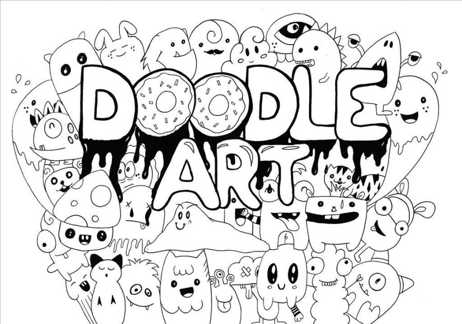 cara membuat doodle art 