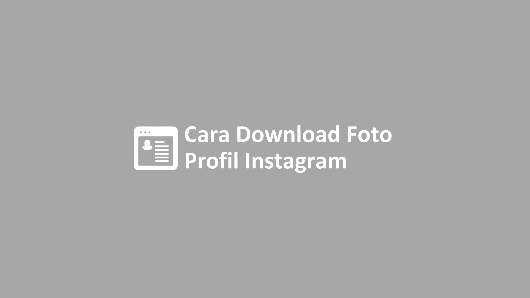cara download foto profil instagram