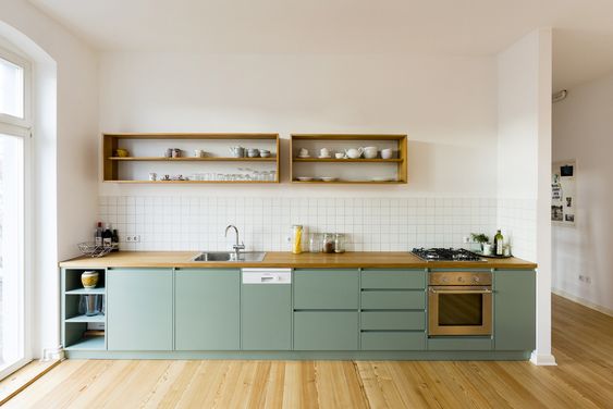 desain dapur hijau