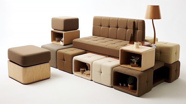 Storage Sofa sebagai salah satu perabotan rumah tangga minimalis unik. 