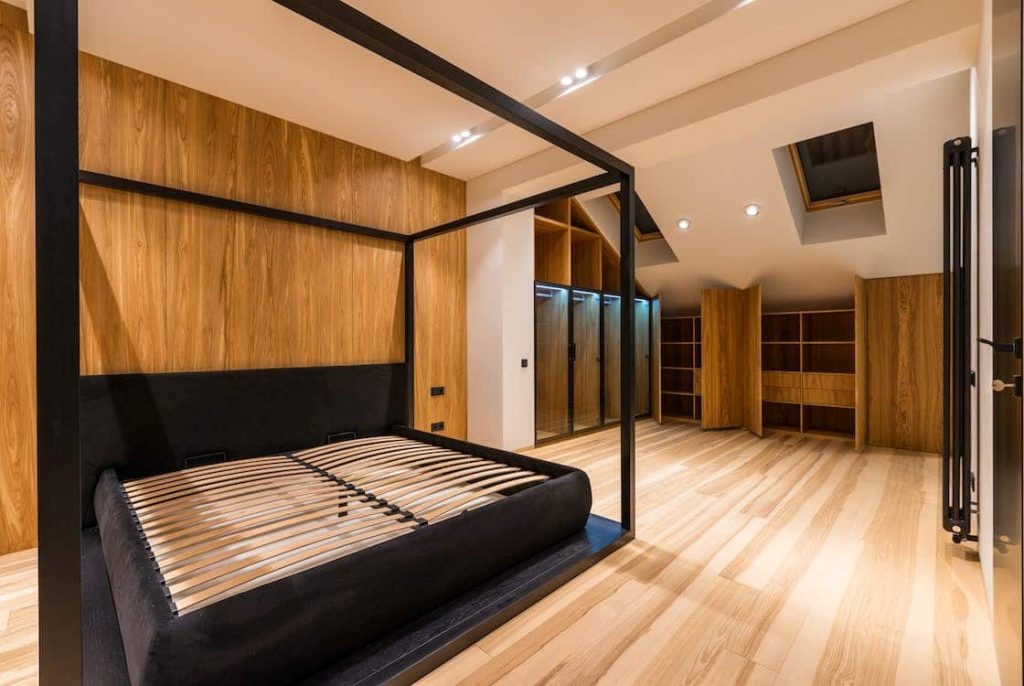Desain kamar tidur dari triplek yang minimalis. 
