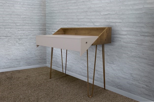 Meja konsol minimalis sebagai salah satu perabotan rumah tangga minimalis unik. 