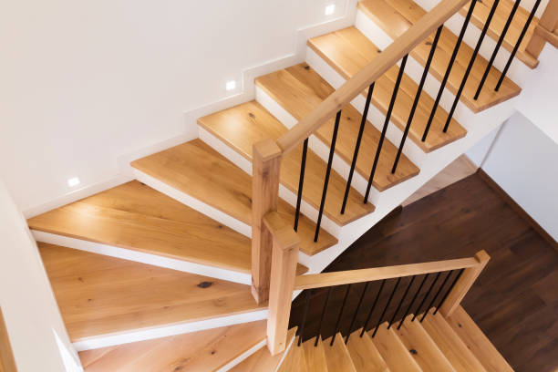 cara membuat tangga kayu minimalis