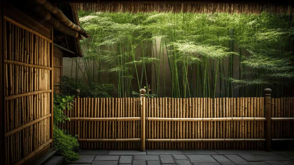 model pagar bambu