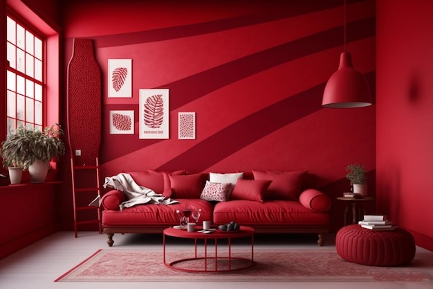 Merah maroon adalah warna mewah dan elegan untuk rumah. 