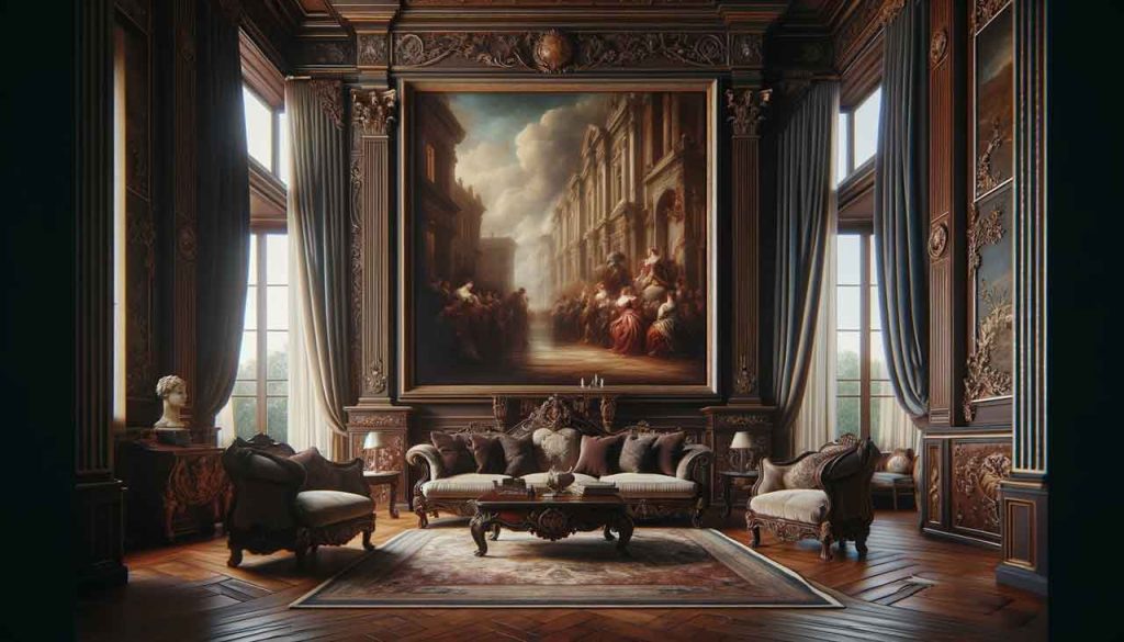 interior lukisan besar