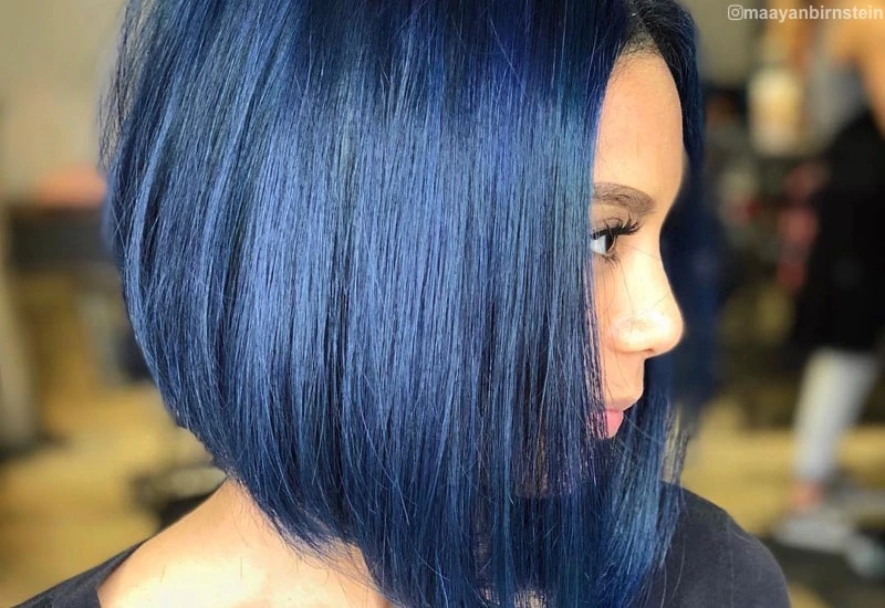 warna rambut blue black electric