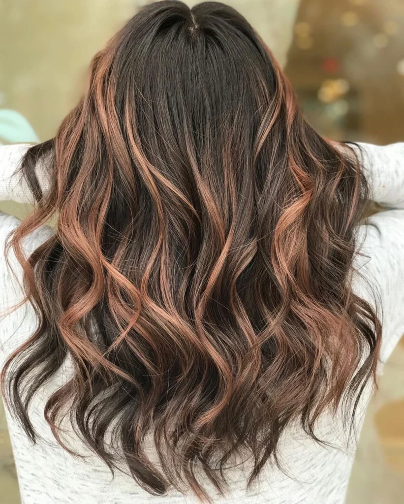 warna rambut coklat highlight