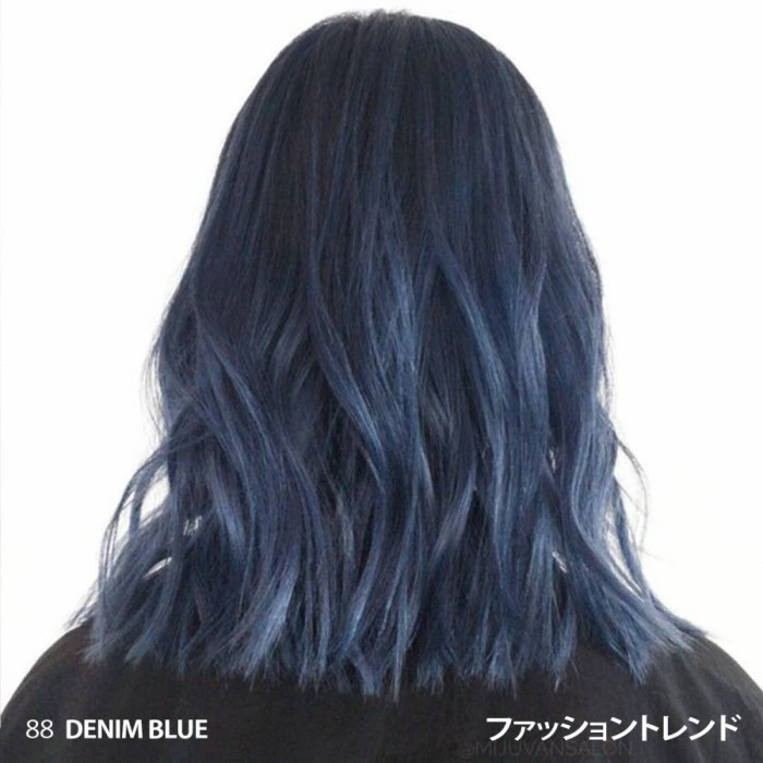 warna rambut black blue