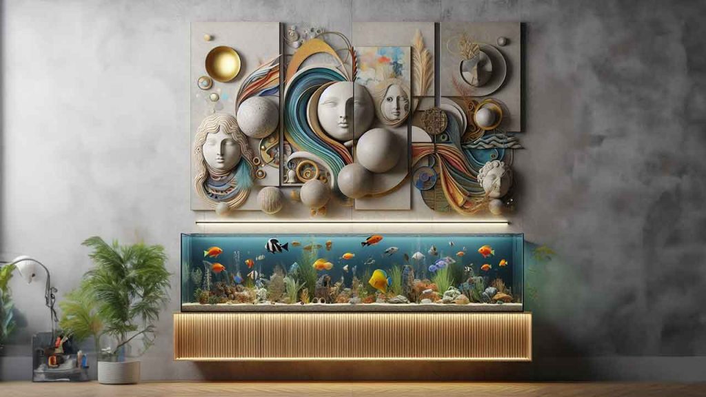 aquarium dinding elektik