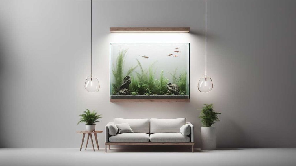 aquarium dinding minimalis