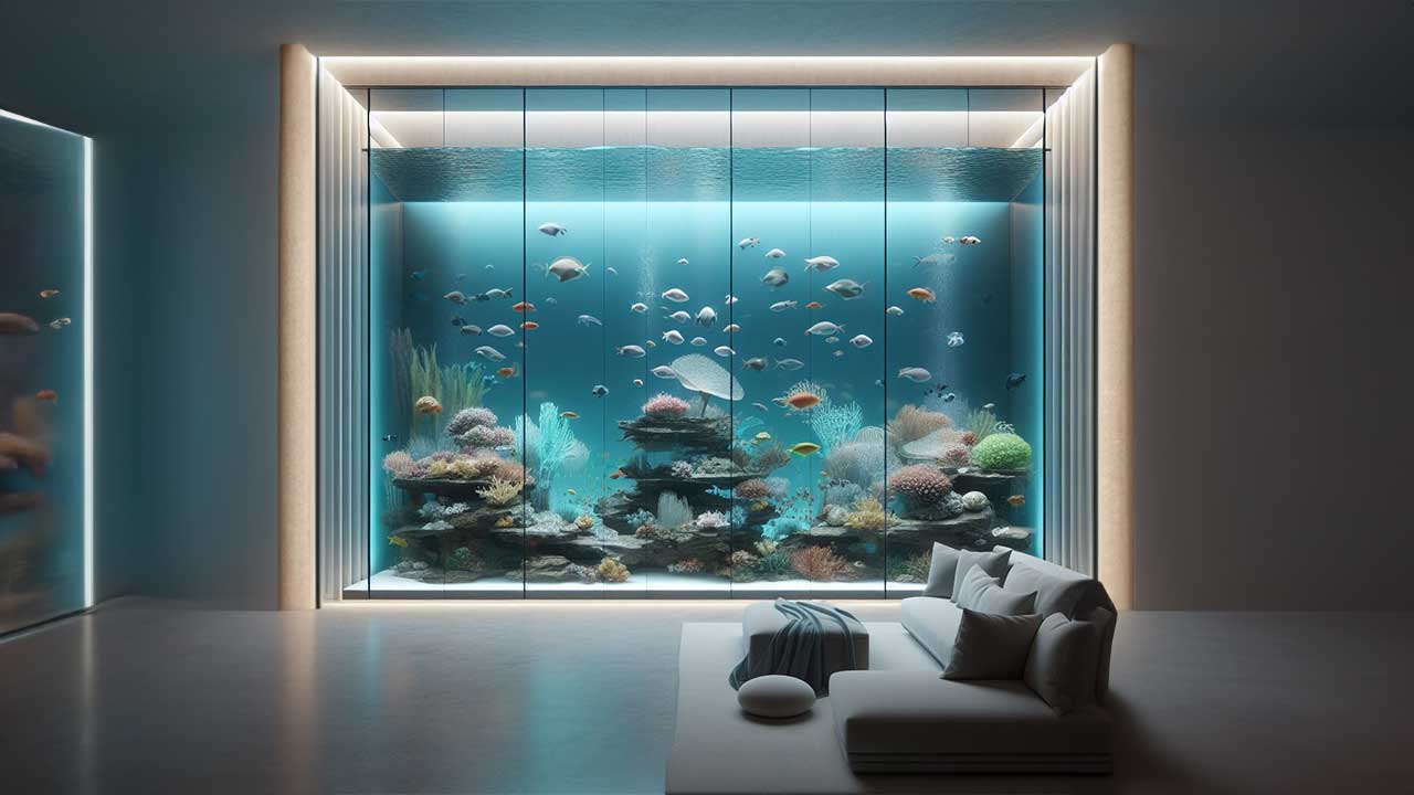 aquarium dinding